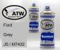 Preview: Ford, Gray, JS / M7432: 400ml Sprühdose + 400ml Klarlack - Set, von ATW Autoteile West.